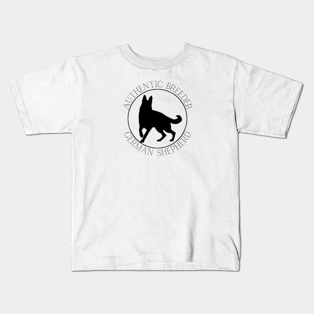 Authentic Breeder German Shepherd Kids T-Shirt by TrapperWeasel